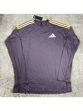 Adidas Pro Elite Running Promo Long Sleeve Shirt Size Large Men Aurora IN1133